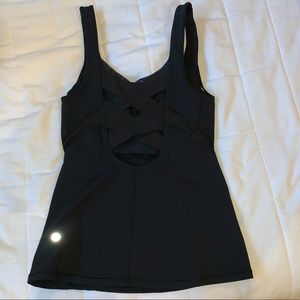 EUC cross-back lulu tank